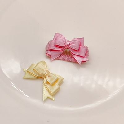 爱买就淘双层在逃公主蝴蝶结燕尾狗狗发夹宠物发夹diy发饰材料