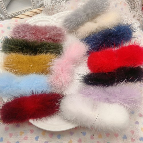 爱买就淘水貂毛球毛绒绒的宠物发夹diy狗发饰狗狗发夹DIY