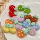 爱买就淘秋冬系列毛绒小草莓儿mini款 宠物发夹diy发饰儿童材料