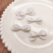 爱买就淘双层立体清新蝴蝶结燕尾刺绣贴片宠物发夹diy发饰材料