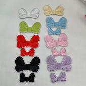 爱买就淘满钻贴小蝴蝶结刺绣贴片宠物发夹diy儿童发饰材料