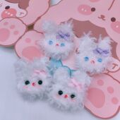 爱买就淘卷毛可爱翻小兔手钩配件宠物发夹爱diy娃衣辅料配饰狗狗