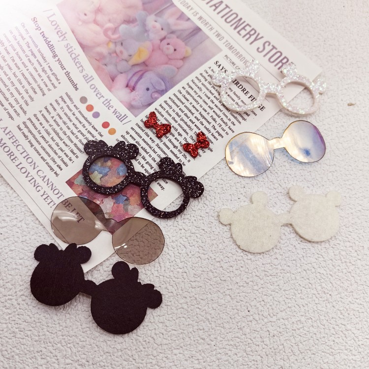 爱买就淘墨镜小老鼠宠物发夹狗狗发饰diy材料配件约克夏