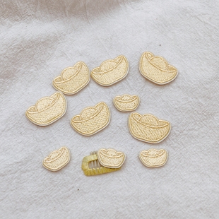 爱买就淘迷你好运金元宝好可爱毛绒织带diy材料宠物发夹儿童发夹