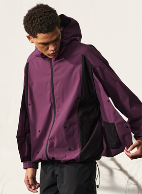 Halcyon 户外遮面三合一外套男女防风防水夹克外套徒步登山服