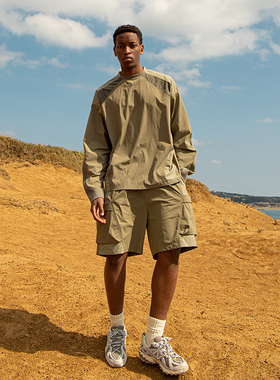 Halcyon 山系户外凉感吸汗拼接功能短裤男轻薄款多口袋五分裤夏季