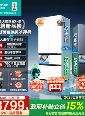 [大薄荷2.0]海信冰箱509法式多门自动制冰超薄零嵌入家用以旧换新