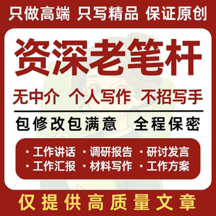 文章代笔写作述职报告工作总结汇报材料文案演讲竞聘ppt写作服务