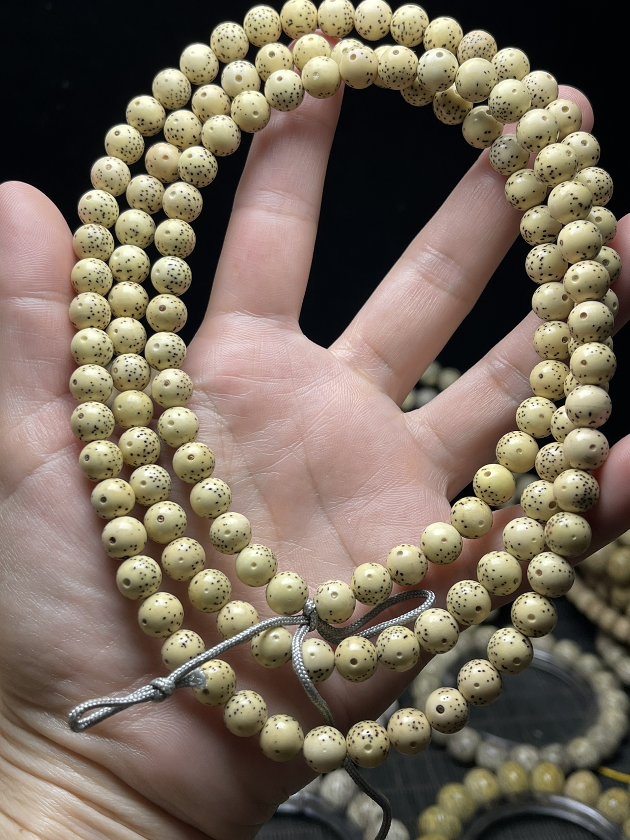 特价星月菩提鸡油黄8mm圆珠 大留白星月菩提