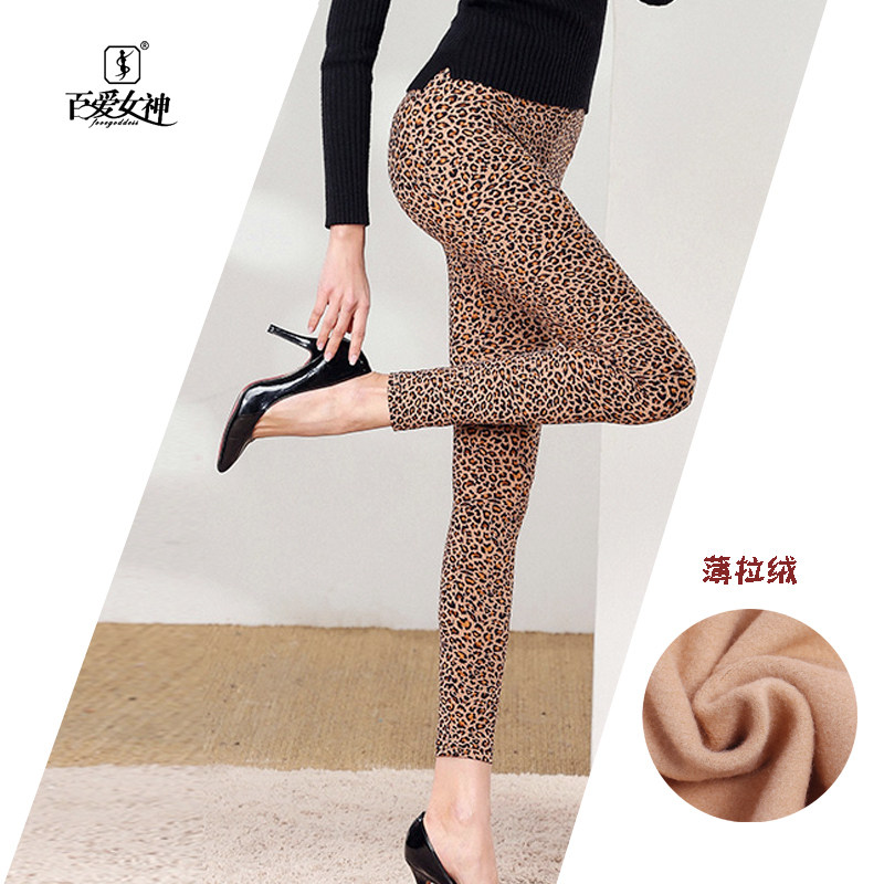 薄绒打底裤高腰女显瘦高弹图片