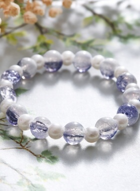 爆款气质梦幻紫冰裂手链