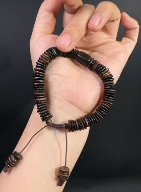 达拉干薄药片手链老料手串香韵浓郁随形佛珠文玩木质收藏礼品手链