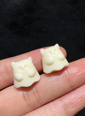象牙果幽灵宝宝上下通孔配件雕刻DIY配饰品