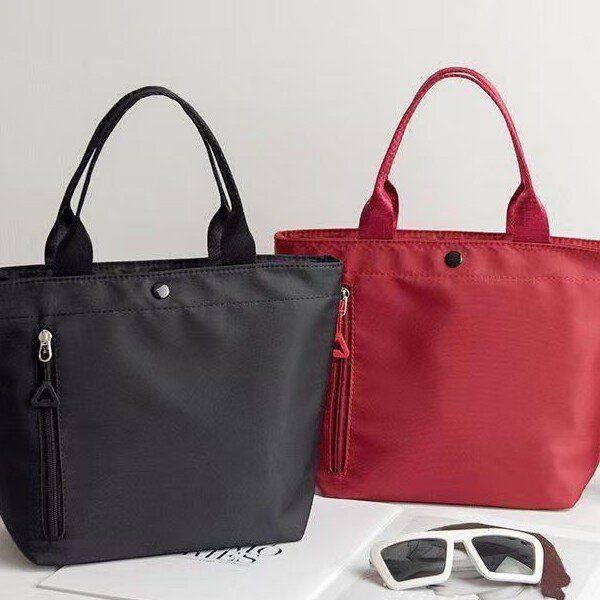 防水牛津布小方包上班手提时尚简约纯色手机零钱包休闲手拎包女包