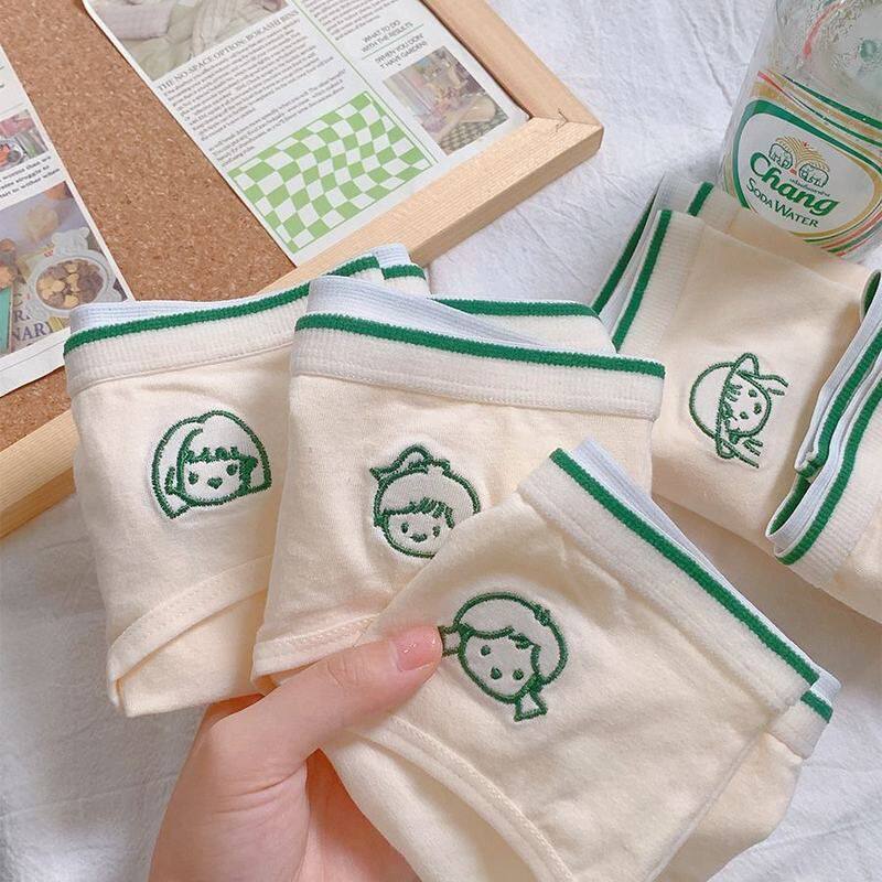 「羊毛小森」日系纯棉内裤ins少女学生A类全棉中腰无痕透气内裤女