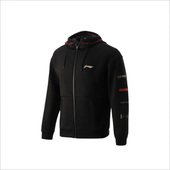 训练宽松透气开衫 李宁正品 卫衣男春新款 连帽休闲运动上衣AWDR083