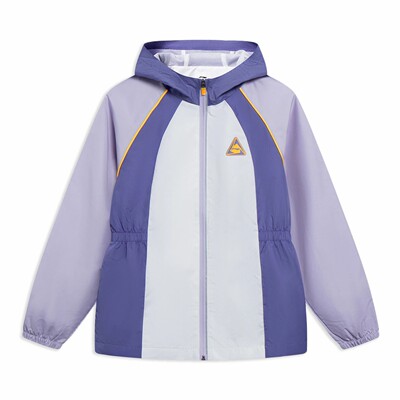 Lining/李宁正品女大童综合体能系列反光透气运动连帽外套YFDT028