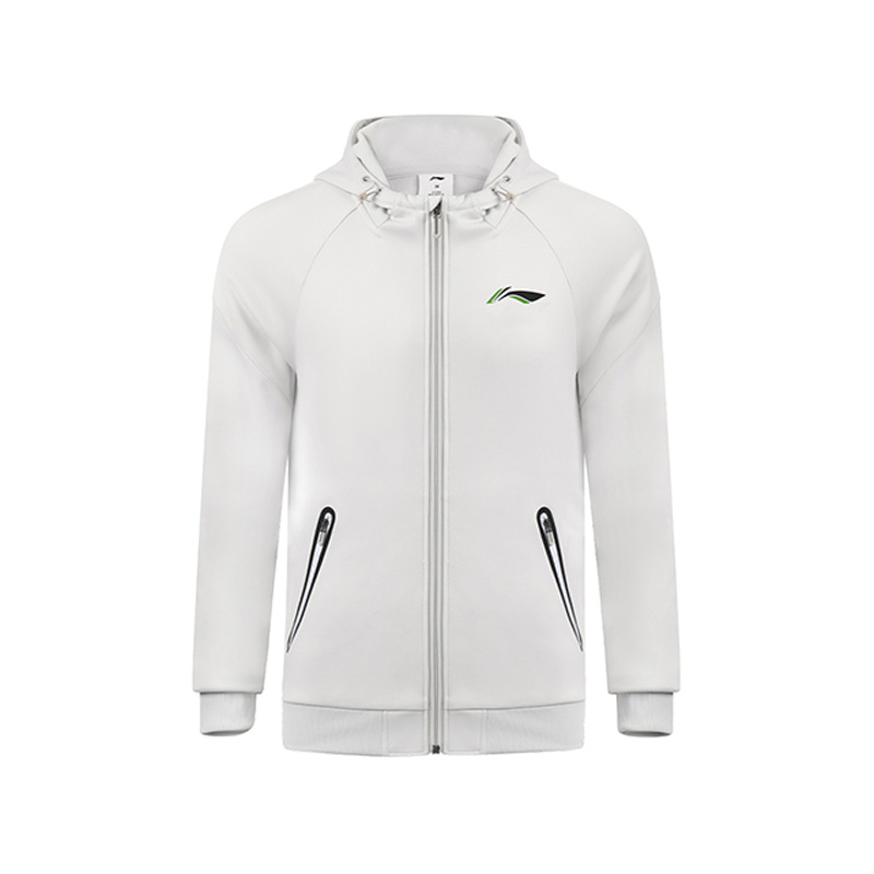 Lining/李宁正品羽毛球系列男子针织加绒保暖连帽运动外套AWDSA03