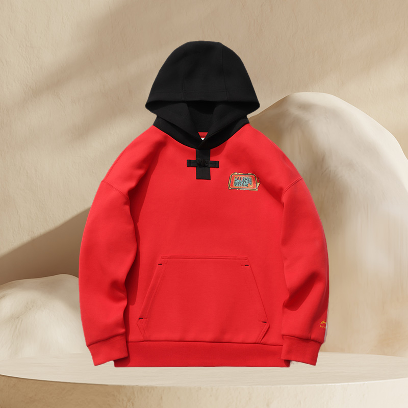 李宁正品儿童春连帽卫衣男女大童牛转乾坤系列运动服YWDR201