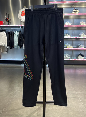 Lining/李宁正品羽毛球系列男子针织加绒保暖运动长裤AKLQ809-1