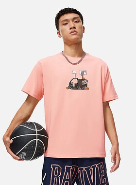Lining/李宁正品反伍BADFIVE篮球系列男女同款宽松短袖T恤AHST915