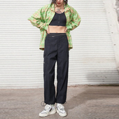 潮流平口长裤 反伍BADFIVE女子运动休闲时尚 AYKS052 新款 李宁正品