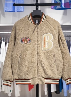 李宁正品新款冬季男子反伍系列针织保暖运动舒适棒球服AFMT017-1