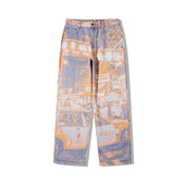 李宁正品 时尚 新款 Lining 男子经典 工装 直筒休闲牛仔长裤 AJQT387