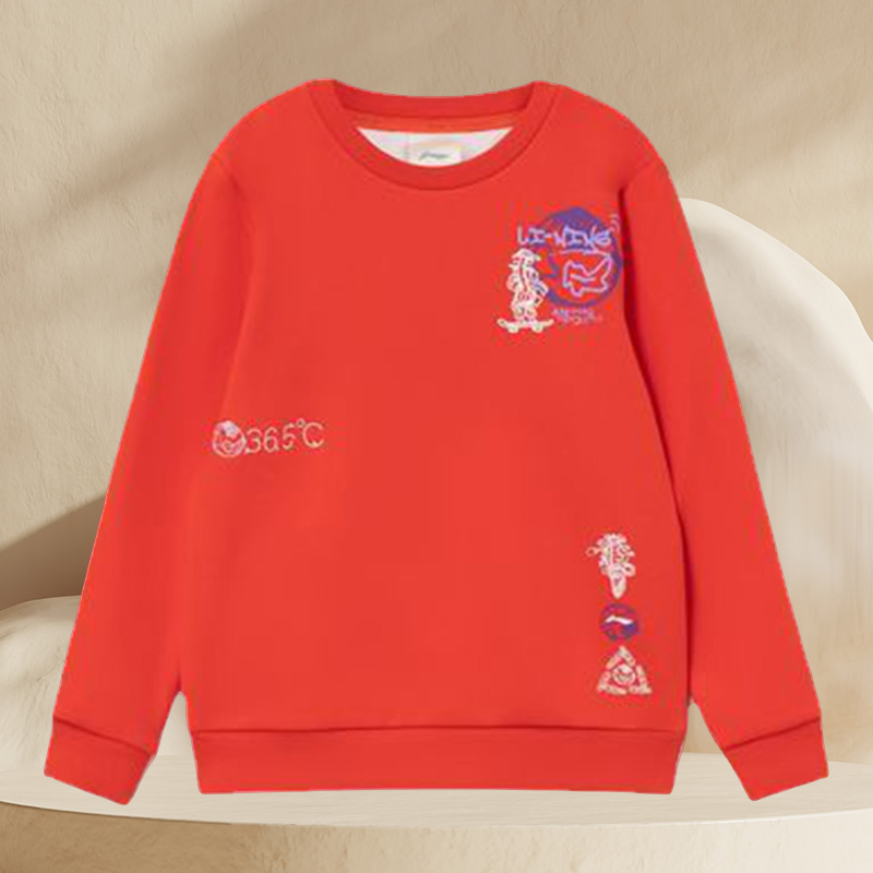 Lining/李宁正品男大童新款运动生活系列套头冬季运动卫衣YWDR421