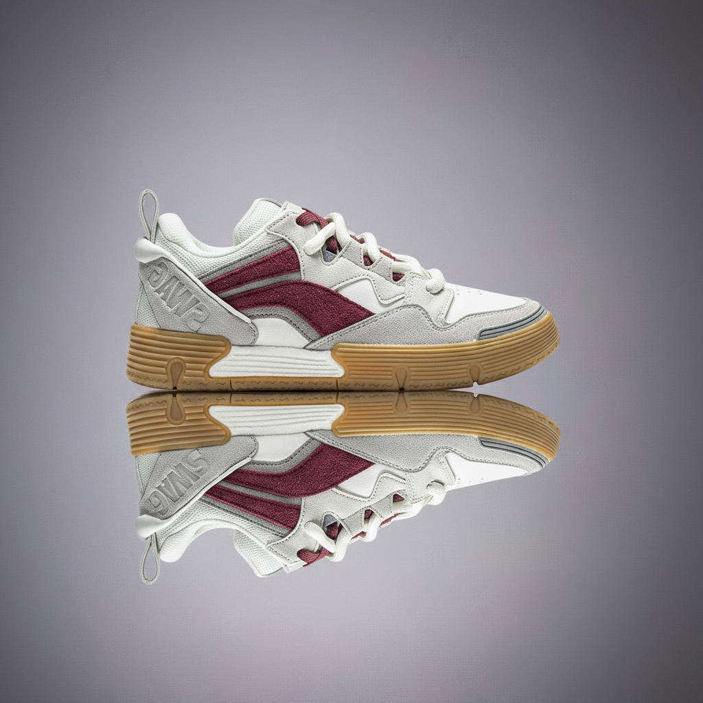 李宁正品SWAG BOOM男女款舒适复古时尚轻便耐磨滑板文化鞋AEPV075