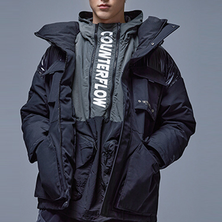 李宁男子羽绒服星球大战联名系列男子宽松白鸭绒中羽绒服AYMQ169