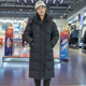 保暖连帽羽绒服AYMT100 健身系列女子运动休闲长款 Lining 李宁正品