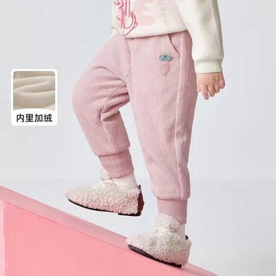 女童加绒裤雪尼尔长裤