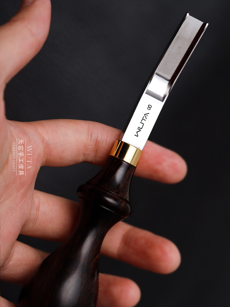 핸드메이드 가죽제품용 프렌치 와이드 삽 DIY 가죽 간벌 단면 절단 및 경사 절단 드럼 삽 얇은 가죽 엣지 처리 도구 다른 없음