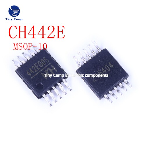 现货实拍 CH442E MSOP-10 DPDT双刀双掷 宽带双向模拟开关芯片