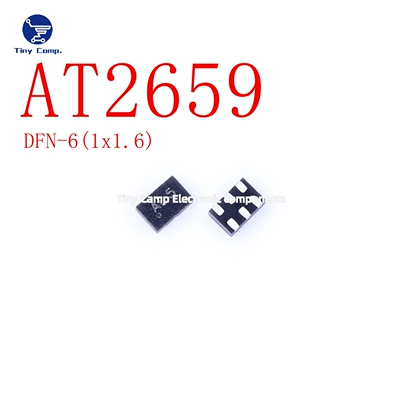 现货实拍 AT2659 DFN-6(1x1.6) L1频段卫星导航低噪声放大器芯片
