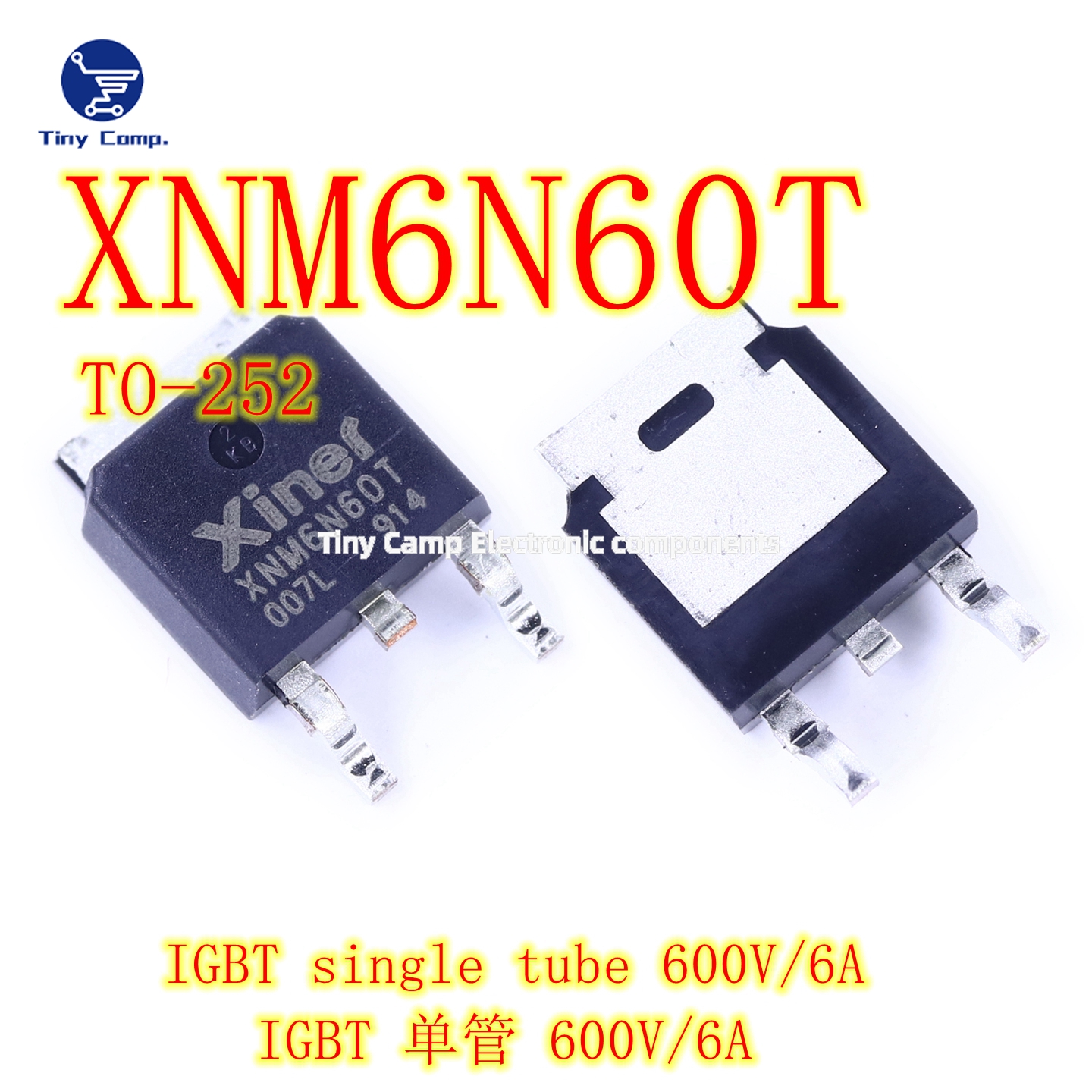 现货直拍 XNM6N60T 贴片TO-252  IGBT高功率密度单管600V/6A