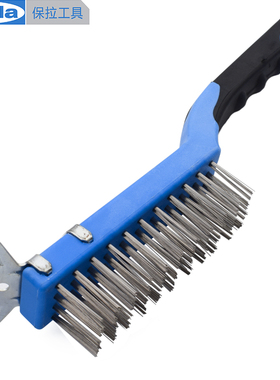 保拉不锈钢钢丝刷金属铜丝尼龙刷除锈去油工业打磨家保洁5886