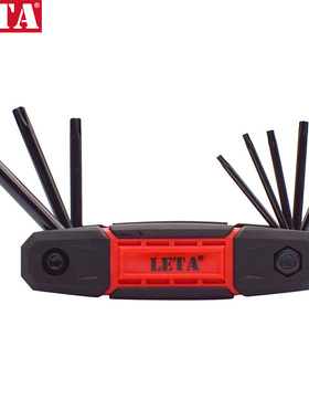 勒塔LETA内六角梅花扳手工具8件套装件套折叠中孔螺丝刀LT-HW203