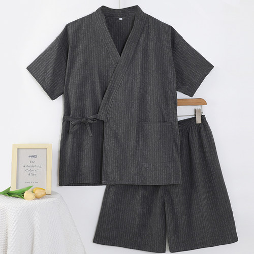 奈里成汗蒸服男桑拿服开衫套装