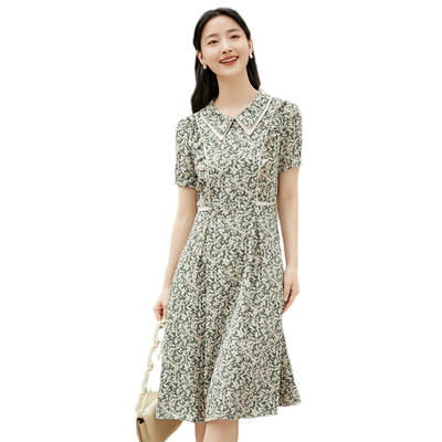 品牌夏季新款简约通勤连衣裙