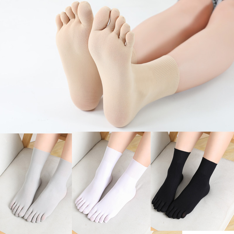 夏季薄款天鹅绒五指丝袜男女