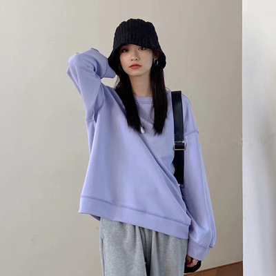 百思朵浅紫色卫衣inscec外套