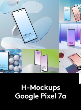 16款时尚电商平台谷歌安卓手机Google Pixel 7a屏幕贴图PSD样机
