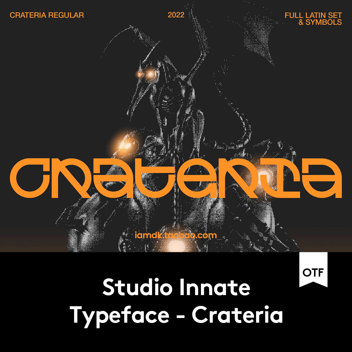 潮流未来机能酸性赛博朋克艺术风高级PSAI英文字体安装包设计素材