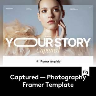 响应式摄影师设计师作品展示网站web ui界面设计Framer/Figma模板