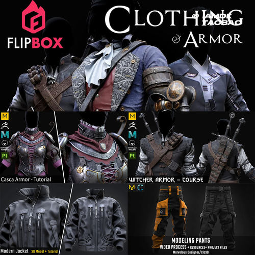 MD CLO3D ZBrush Maya SP服装外套衣服夹克制作教程10套 中文字幕