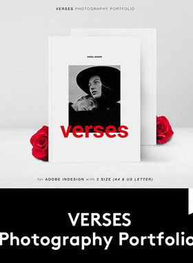 摄影作品集艺术绘画服装杂志宣传册画册设计INDD模板ID排版素材