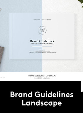 极简主义服装品牌VI手册标志指南INDD画册模板ID板式布局设计素材