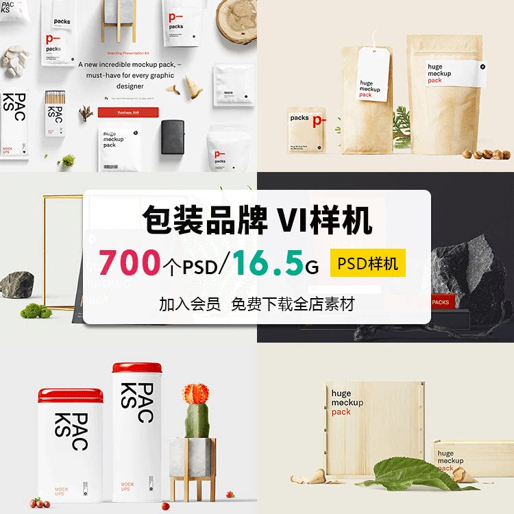 礼品化妆品食品红酒包装品牌VI提案样机PSD纸盒纸袋贴图设计模板